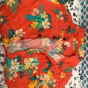 Cat and Jack Boys 12/14 Hawaiian Button Up